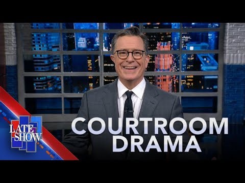 Stephen Colbert Earns Audience Groans After Making Courtroom Sketches of Trump Kiss | Video