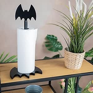 Bat Paper Towel Holder - Gothic Kitchen Accessories for Bat Decor Bat Gifts Halloween Bats Decor and Witchy Home Decor in Your Gothic Kitchen