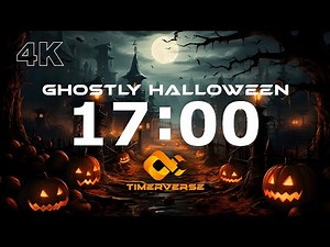 17 Minute Ghostly Halloween Timer with Alarm 🎃| #Halloween #SpookyTimer #HalloweenCountdown #Spooky