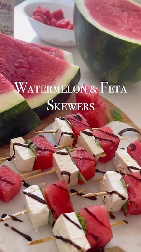 Just in time for the weekend! Watermelon and Feta Cheese skewers!! A MUST TRY appetizer! So delicious and refreshing perfect to entertain on hot summer days! Cut feta cheese and watermelon into cubes. Put into bamboo skewers and make sure to add a piece of mint leave. Finally drizzle with balsamic vinaigrette glaze. Try it and let me know! . . . . #watermelonfetaskewers #watermelon #watermelon🍉 #watermelonrecipes #fetacheese #fetacheeserecipe #appetizers #summerappetizer | Kettel Home Decor