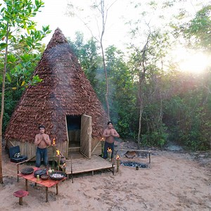 910K views · 10K reactions | How To Build Survival DOUGOUT House With Path Pools | Survival Builder Viral | Facebook