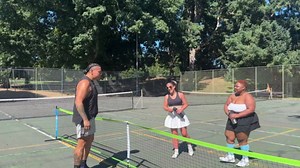 Pickleball Dinking Threesome With Coach - Cliff Media Productions