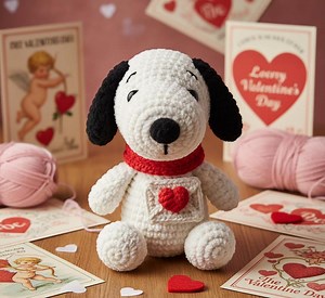 Valentines Snoopy Crochet Pattern, Snoopy Amigurumi Dog Crochet Pattern, Cute Peanut Crochet Dog Toy, Snoopy Gift Crochet Digital Pattern - Etsy