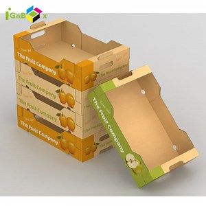 [Hot Item] Corrugated Cardboard Vegetable Fruit Transport Fruit Carton Box Fruit Package Box