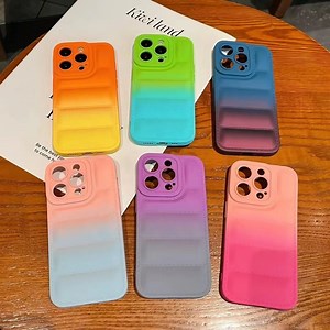 [Hot Item] Hot Selling Instagram Decompression Design Puffer Phone Case for iPhone 15 Soft Rubber Protect Mobile Back Cover for iPhone 14