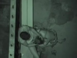 Night vision spy webcam caught light haired slutwife engulfing a schlong outdoors