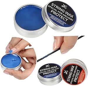 SOPOGER Archery Bow String Wax - Compound Bowstring Wax Reducing Friction Protective Rail Lube Bow Wax Accessories Preventing Fraying for Recurve Crossbow