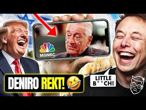 Robert De Niro Has PSYCHOTIC MELTDOWN Crying Anti-Trump Rant on LIVE-TV | Elon Musk NUKES Him 🤣