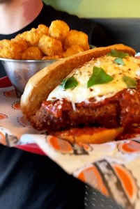 Fresh Spring flavors now in bloom! . Pizza Burger 🍕 Chicken Parmesan Sandwich 🍝 Electric LIIT ⚡️ Fresh Cucumber Margarita 🥒 Spring Cucumber Refresher Mocktail 🌿 Tiramisu Shake 🍰 | Bad Daddy's Burger Bar