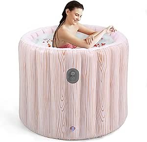 Portable Foldable Bathtub 40 Seconds Automatic Inflatable Adult Bath Tub Mobile SPA Soaking Bathtub Freestanding Bathtub Ideal for Family Hot and Ice Bath Suitable for Indoor or Outdoor