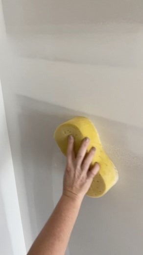 DrywallShorty - Lydia Crowder on Instagram: "Sponges are the unsung heroes of the finishing world! You can wet sand with them, knock down the dust before paint, feather in patches and even texture with them. We’ve always got one on hand  #sundayfunday #satisfying #build"
