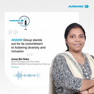 ANAND champions the art of thinking differently, together. It is that core value that makes us stand tall among all. Our next episode of #ANANDVoices promises to take you through a unique journey. Jessy Bai, a Senior Manager and Plant Head at MAHLE ANAND Thermal Systems Chennai, is a leader, an artist, a mother, and a learner-for-life. In her 20 years of successful career, she has grown from an 18-year-old Operating Engineer to the esteemed position of a senior leader at our MATS Chennai plant. 