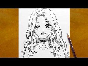 How to Draw a Cute Anime Girl Step by Step ✍️ | Easy Pencil Sketch