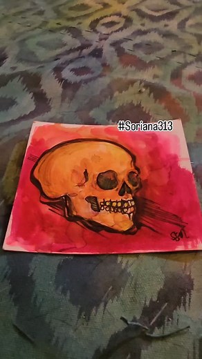 #mydrawing #soriana313 #watercolor #blacklightart #orginalartwork #skullart #latinaartist #brightwatercolors @iuilewatercolors | Soriana Sanchez Mostajo