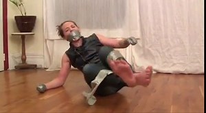 Yoga girl duct tape escape challenge