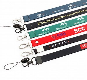 [Hot Item] Factory Custom Nylon Heat Transfer Badge Lanyard Printing Logo