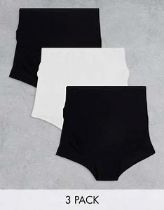 Pack de 3 calzoncillos de color negro y blanco de Lindex Maternity | ASOS