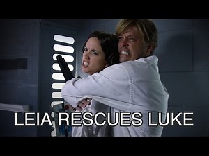Princess Leia Rescues Luke Skywalker - Lost Star Wars Scene