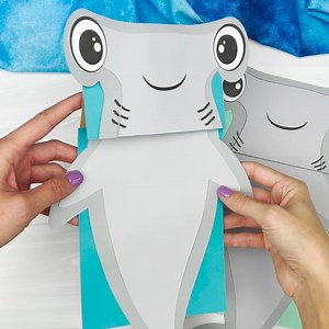 7.4K views · 203 reactions | 麗 Shark Puppet Craft ✂️ Get the template on the blog | Simple Everyday Mom | Facebook