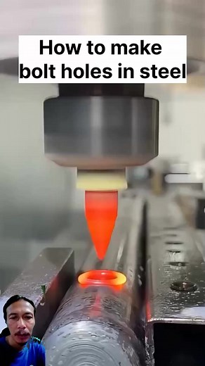 How to make bolt holes in steel #metaltool #ironart #metalart | Wisang Geni