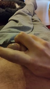 Sneakerfan1 my semi hard one Just playing around with precum