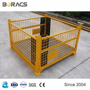 [Hot Item] Folding Collapsible Steel Welded Wire Mesh Container Storage Stackable Pallet Cage/Container/Box Bin Cage