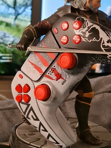 ✨️ Handmade custom DualSense inspired by The Witcher 3 ⚔️ #thewitcher #witcher #playstation #controllers #gaming