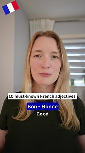 10 Must-known French Adjectives Bon - Bonne = good Facile = easy Beau - Belle = beautiful Grand - Grande = tall Mauvais - Mauvaise = bad Fort - Forte = strong Nouveau - Nouvelle = new Petit - Petite = small Vieux - Vieille = old Difficile = difficult #french #frenchgrammar #learnfrench #students #learnonline #frenchforyou | The perfect French with Dylane