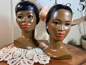 Vintage Set of 2 Holland Mold Ceramic Boy & Girl Head Busts, 7, 1970's, Hand Painted, B86-4-2 - Etsy