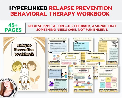 Relapse Prevention Behavioral Therapy Workbook, Addiction Recovery Relapse Worksheets, Stages of Change Relapse Prevention, Printable Addict - Etsy