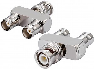 BNC Adapter BNC Male to Dual F Type Female "Y" type 3-way T Female Splitter Adapter... | bol