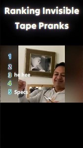 Ranking invisible Tape Pranks #funny #funnyshorts