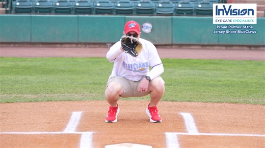 Buster needed his eyes checked, but fortunately our friends InVision Eye Care were here to help! | Jersey Shore BlueClaws