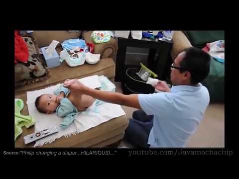 DADS REACT TO CHANGING DIRTY POOPY DIAPERS 😷😂