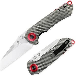 Kizer Critical Mini Pocket Knife, 154CM Blade Steel EDC Knife, Green Micarta Handle Thumb-stud Outdoor Tools V3508C1