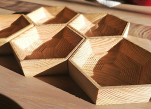 6-cornered Shell in Stair Design - Hexagon Cup - Staircase Design - F3D Fusion360 File for CNC - Etsy