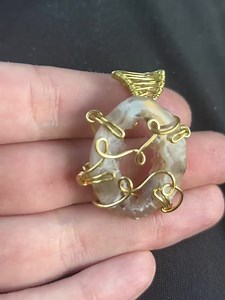 Cut Geode Wrapped Pendant - Etsy