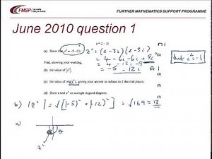 FMSP Revision Video: Edexcel FP1 - Complex Numbers