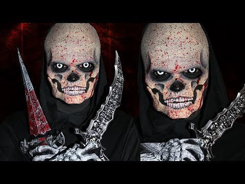 BLOODY SKULL - Grim Reaper - Makeup Tutorial!