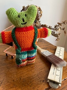 Hand Knitted Plush Toy, Tradie Teddy Bear, Sensory Fidget Toy - Etsy