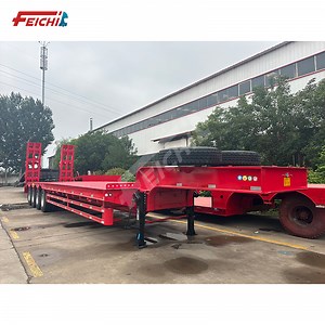 [Hot Item] 2/3/4 Axles 60 Tons 100 Tons Heavy Duty Lowboy Low Bed Trailer Transport Detachable Gooseneck Lowbed Semi Trailer