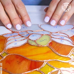 12K views · 16 reactions | Capturing sunset inside a stained glass lamp Partner: 나스리Naseul Lee | Mẹo Panda Xinh | Facebook