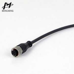 [Hot Item] M12 Waterproof Connector Male Female Aviation Plug 4-Core 4-Pin Sensor Signal Connecting Wire Injection Plug