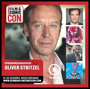 German Film Comic Con Dortmund Winter, 7. - 8. Dezember 2024, Messe Dortmund; Infos: https://www.germanfilmcomiccon.com Tickets: https://bit.ly/3TCW5vH Freut euch auf unseren nächsten SYNCHRONSCHAUSPIELER bei der German Film Comic Con Dortmund 2024: Oliver Stritzel! Wir können es kaum erwarten, ihn bei uns willkommen zu heißen! Oliver ist u.a. die deutsche Stimme von Michael Shannon, Idris Elba, Knuckles oder Beerus sowie vielen weiteren Charakteren. Ihr wollt eine einzigartige Sprachnachricht v