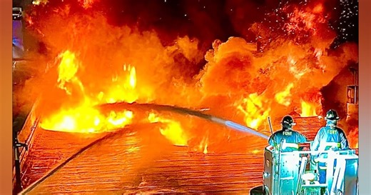 Watch: FDNY Firefighters Battle 5-Alarm Fire at Brooklyn Waterfront Warehouse