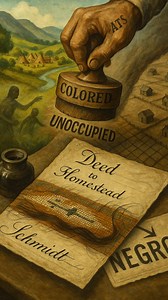 The Homestead Acts and Indian Appropriations Acts (mid-1800s) let settlers claim ‘unoccupied’ land — right after the U.S. government reclassified the tribes as ‘colored.’ Over 270 million acres of Indigenous land transferred into European hands by ink and fraud. When they called your ancestors ‘Negro,’ they took more than the name — they took the title. #StolenLandByLegalTrickery #TruthByZamari #ZamariSpeaks #HiddenHistory #AmericaTheHidden #PaperGenocide #IndigenousTruth #CopperColoredRaces #Ab