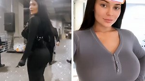 Kylie Jenner models SKIMS and sexy formfitting dress at concert