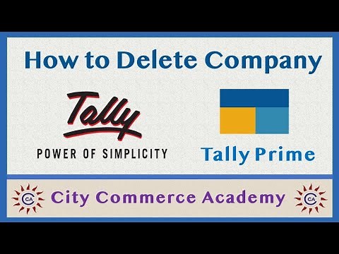 How to delete company in tally prime or Tally Erp9 | Delete Company