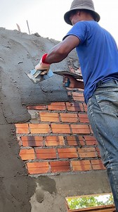 How To Render A Brick Wall - Beautiful construction - beautiful windows - sand and cement step by step | Creative Handmades Ideas Diy