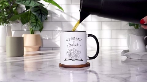 Its Not Smut It's Cliterature Coffee Mug - Funny Book Lover Gift For Her Girlfriend - Spicy Hot Stfuattdlagg Birthday Presents for Mom or Wife - Dark Romance Hot Booktok Gifts - 11 oz Novelty Cup